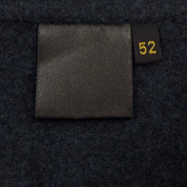 美品▼Loro Piana ロロピアーナ カシミヤ ツイード シングルジャケット テーラードジャケット ネイビー系 IT 52 イタリア製 メンズ
