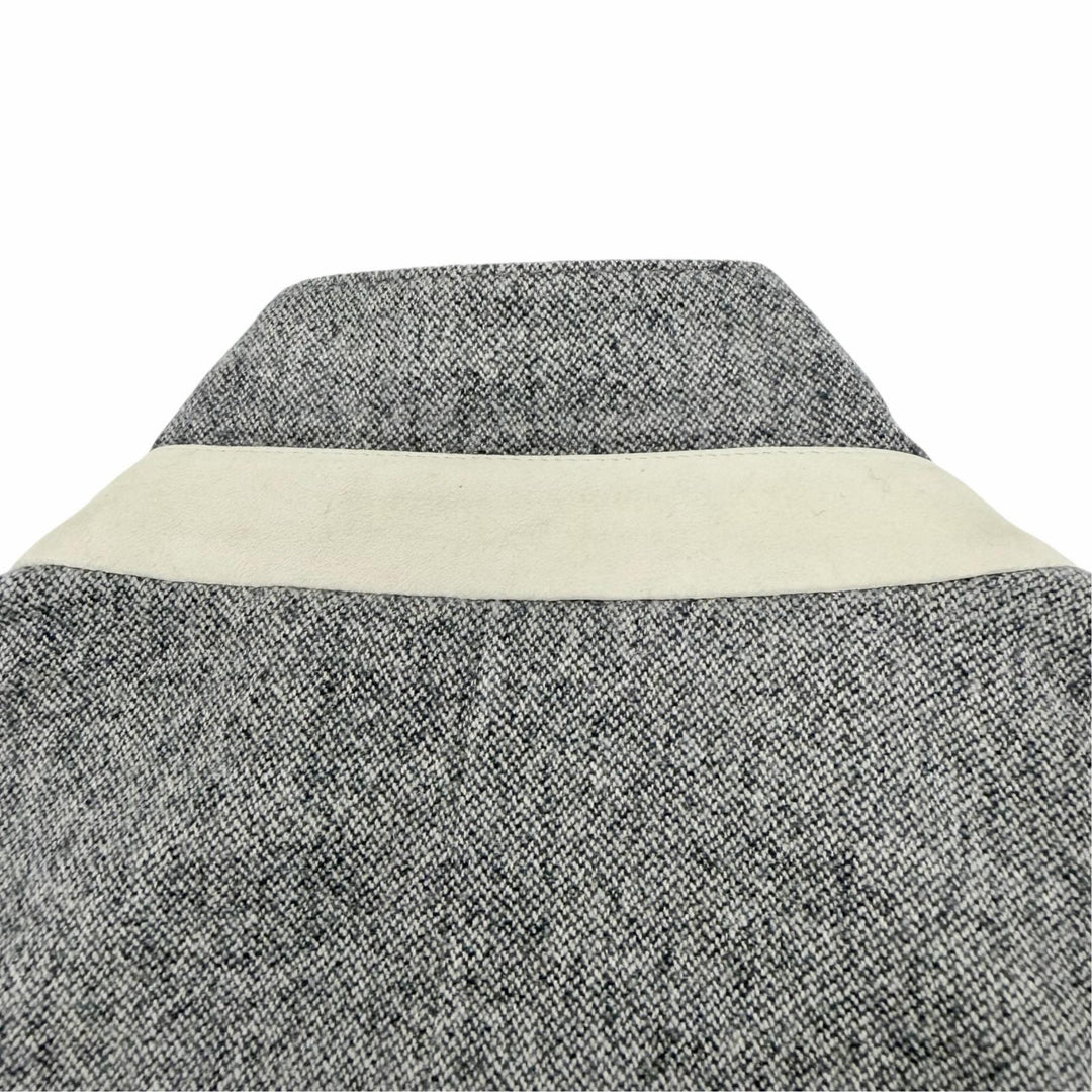 美品▼Loro Piana ロロピアーナ カシミヤ ツイード シングルジャケット テーラードジャケット ネイビー系 IT 52 イタリア製 メンズ