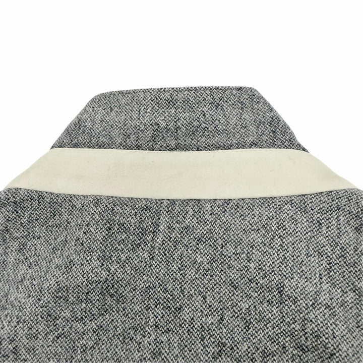 美品▼Loro Piana ロロピアーナ カシミヤ ツイード シングルジャケット テーラードジャケット ネイビー系 IT 52 イタリア製 メンズ