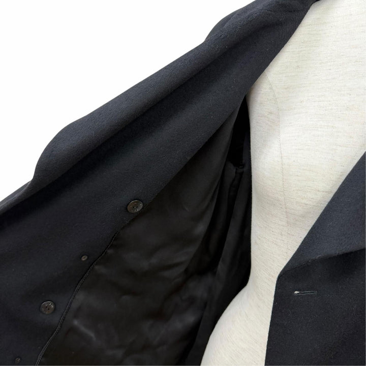 極美品★CHANEL シャネル P36435 カシミヤ100％ ベルト付 ココマークボタン ロングコート ブラック FR 40 フランス製 正規品 レディース