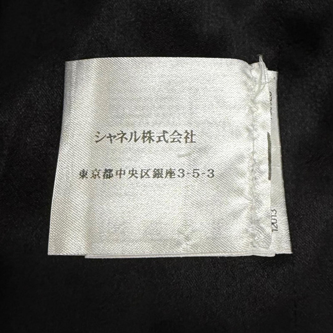 極美品★CHANEL シャネル P36435 カシミヤ100％ ベルト付 ココマークボタン ロングコート ブラック FR 40 フランス製 正規品 レディース