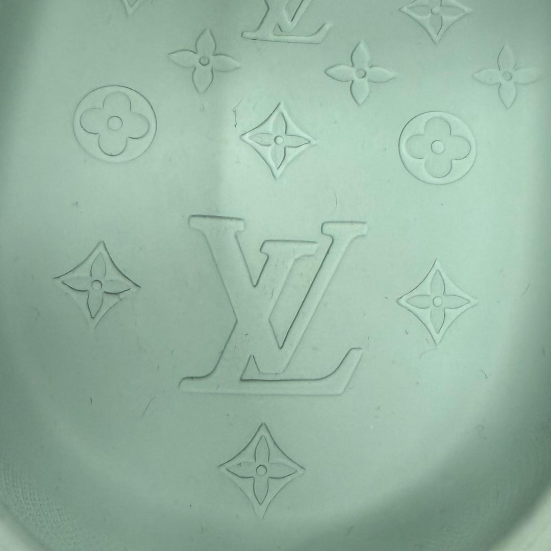 美品▼LOUIS VUITTON ルイヴィトン LVシャークライン ラバー モノグラム 厚底 スリッポン サンダル ミントグリーン 7 イタリア製 メンズ