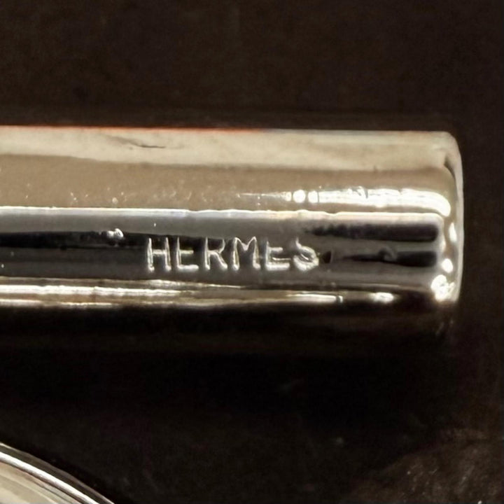 美品★HERMES エルメス ムートン 裏地シルク100％ シルバー金具 グレナン金具 ムートンレザー グローブ 手袋 ブラウン 7.5 仏製 箱付き