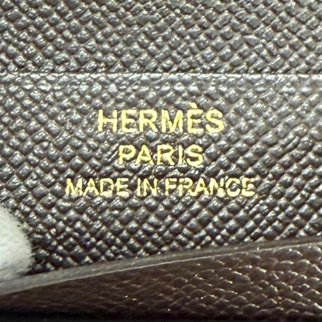 未使用品★HERMES エルメス ベアン コンパクト ベブラン ヴォーマダム ゴールド金具 二つ折り財布 K刻印 フランス製 レディース 箱付き