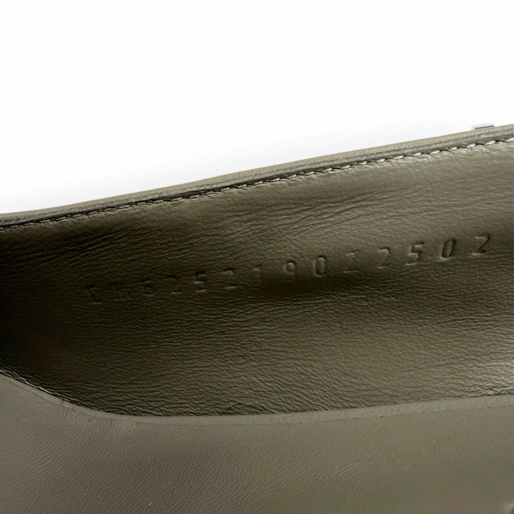 未使用品☆HERMES エルメス ラヴァー 80 シルバー金具 ケリーバックル レザー パンプス グレー IT 36.5 イタリア製 箱・保存袋付き