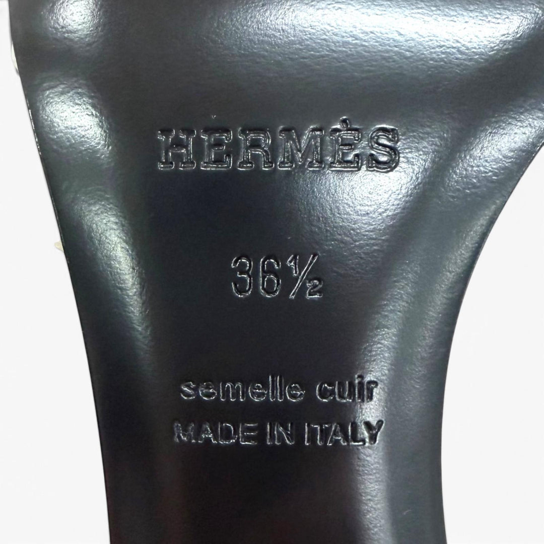 未使用品☆HERMES エルメス ラヴァー 80 シルバー金具 ケリーバックル レザー パンプス グレー IT 36.5 イタリア製 箱・保存袋付き