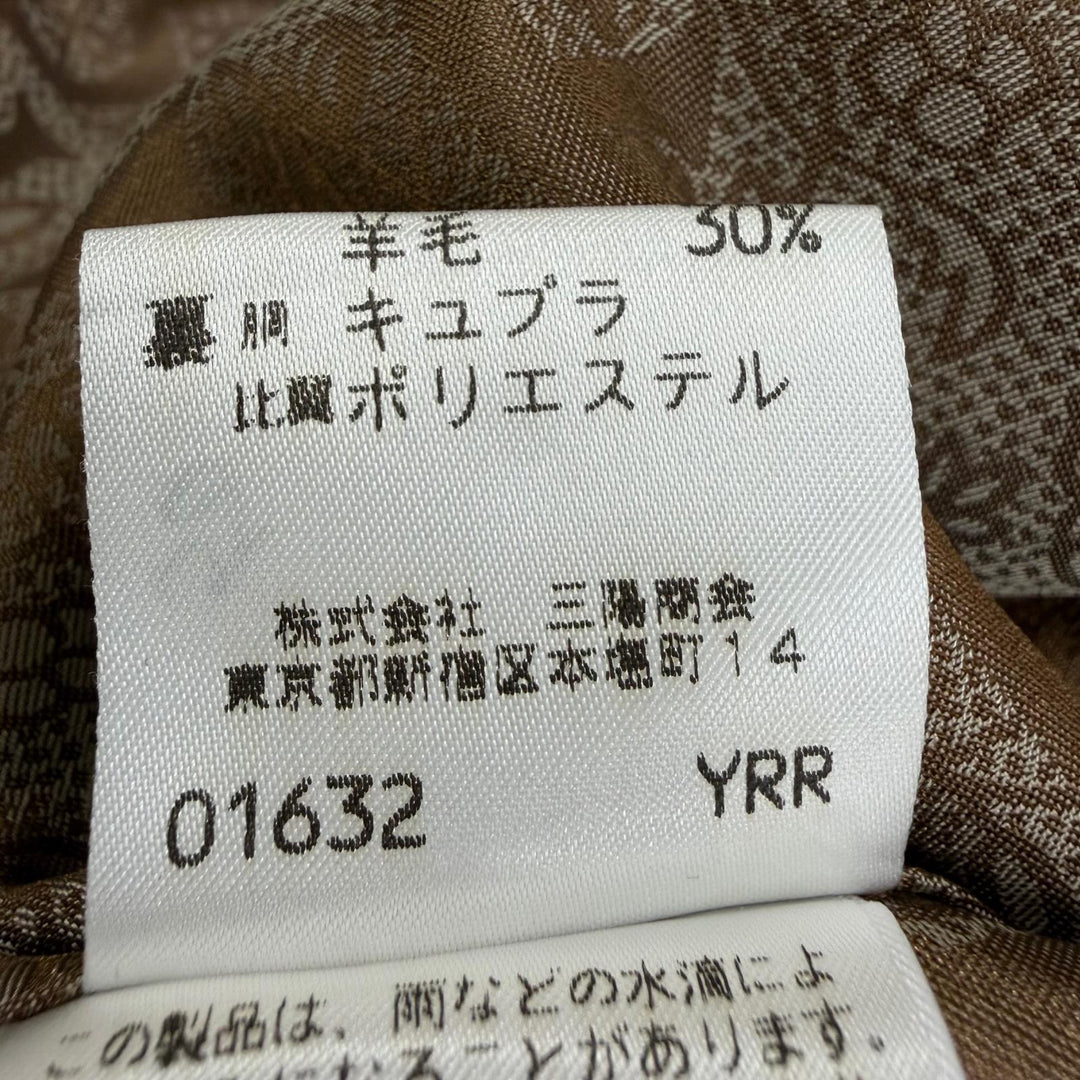 美品☆Burberrys バーバリー ヴィンテージ カシミヤ ウール ロゴボタン 比翼仕立て ロング丈 コート ブラウン 7 正規品 レディース