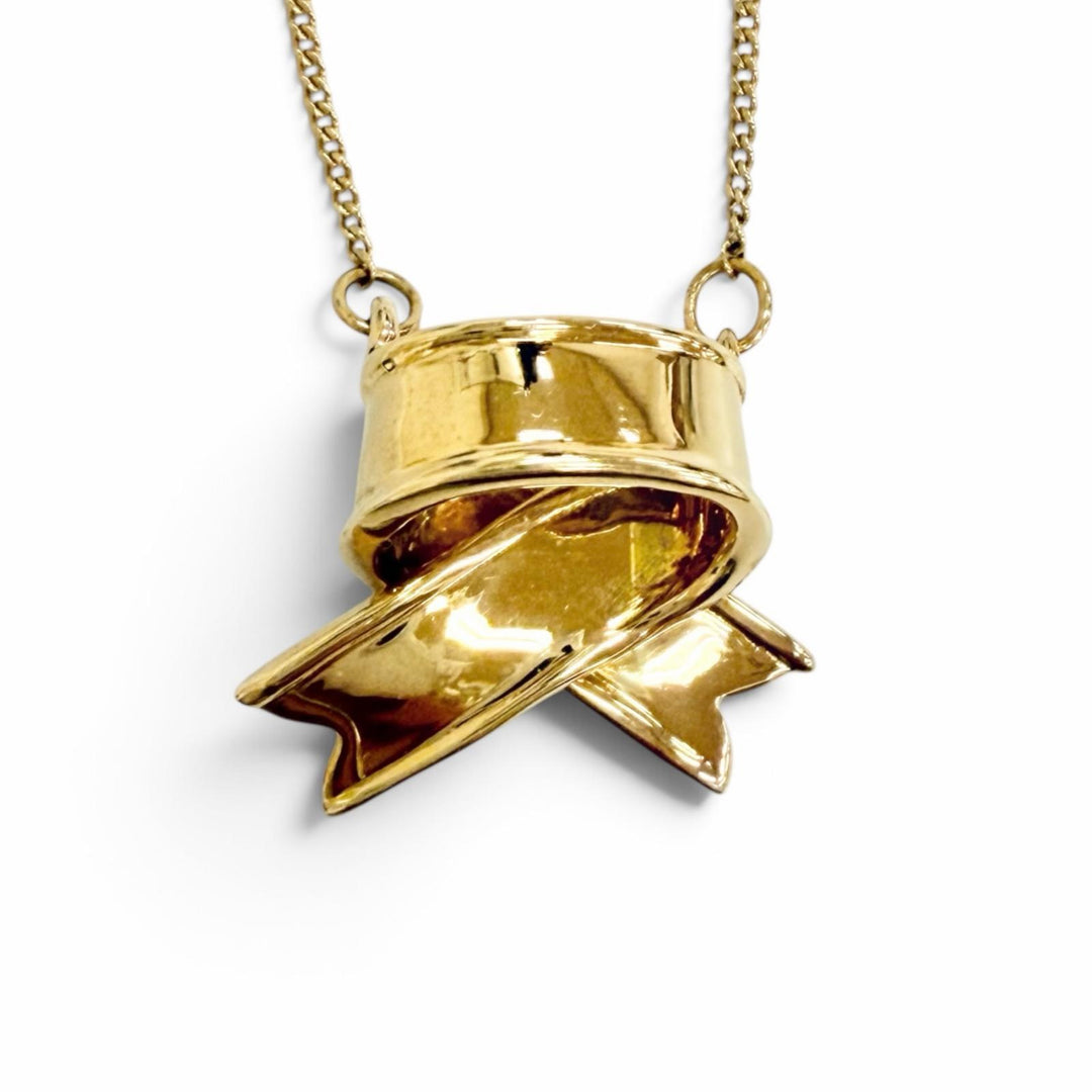 極美品△TIFFANY&amp;Co. ティファニー ヴィンテージ クロスリボンモチーフ ネックレス アクセサリー 750(YG) K18 イエローゴール 重量4.7g