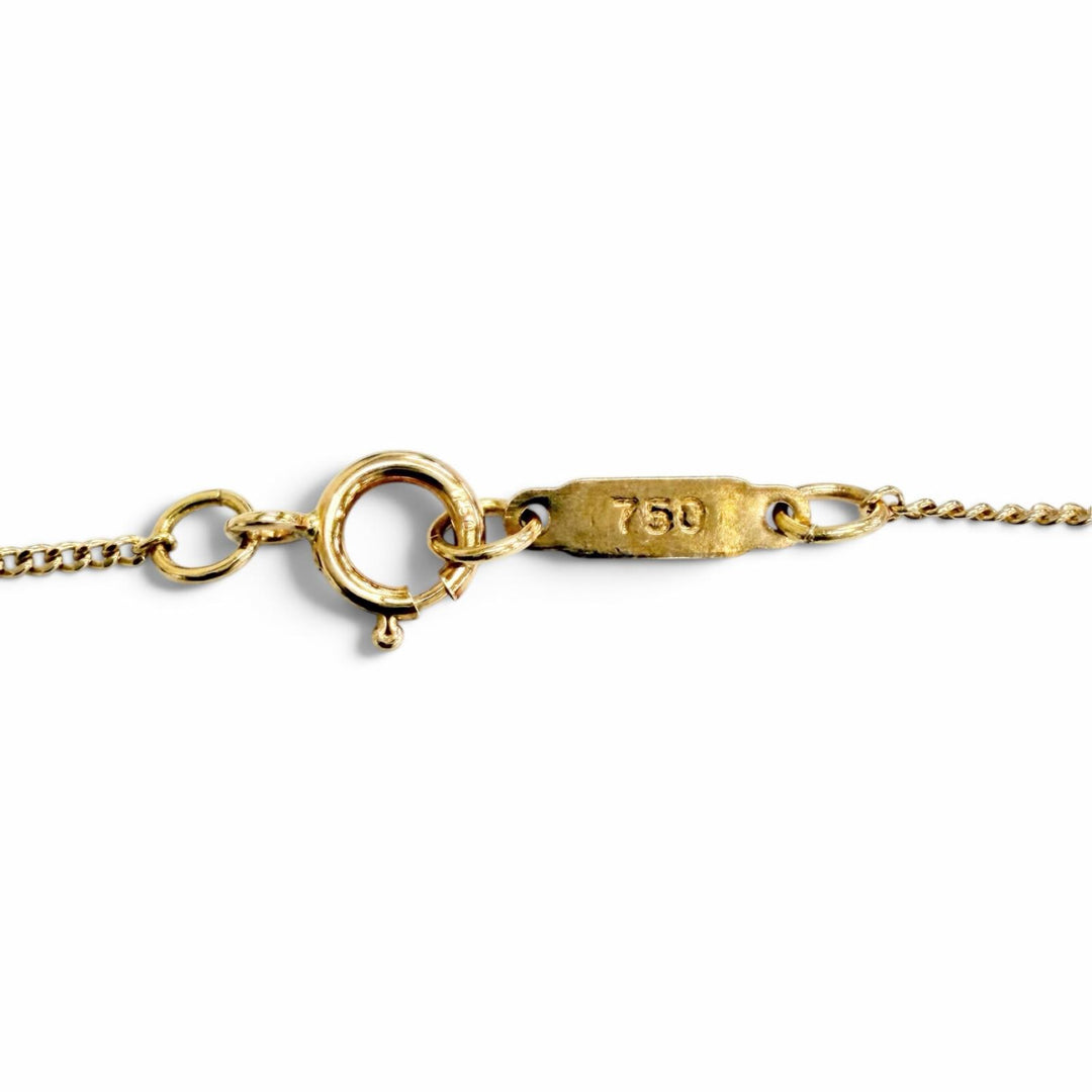 極美品△TIFFANY&amp;Co. ティファニー ヴィンテージ クロスリボンモチーフ ネックレス アクセサリー 750(YG) K18 イエローゴール 重量4.7g