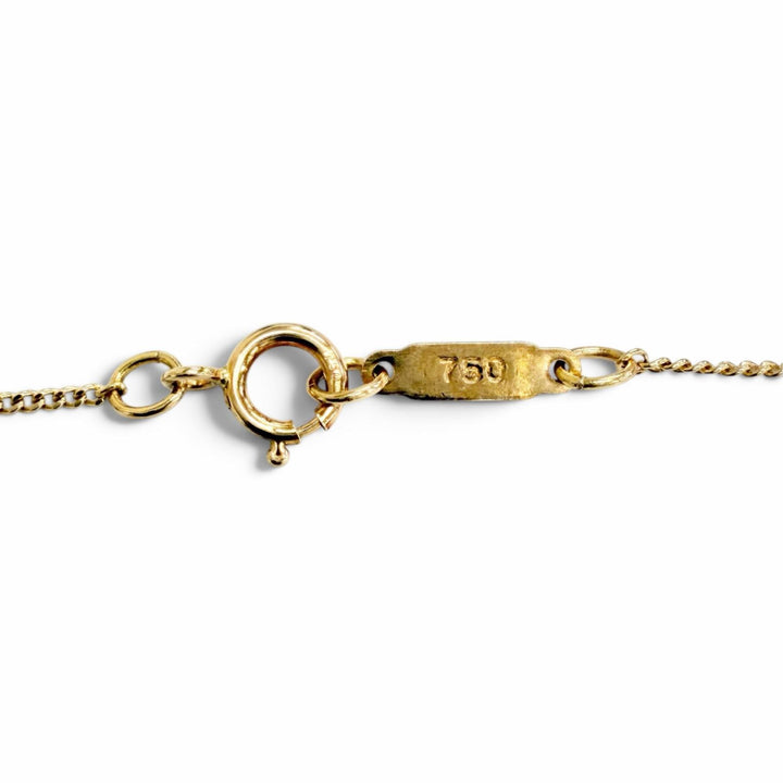 極美品△TIFFANY&amp;Co. ティファニー ヴィンテージ クロスリボンモチーフ ネックレス アクセサリー 750(YG) K18 イエローゴール 重量4.7g
