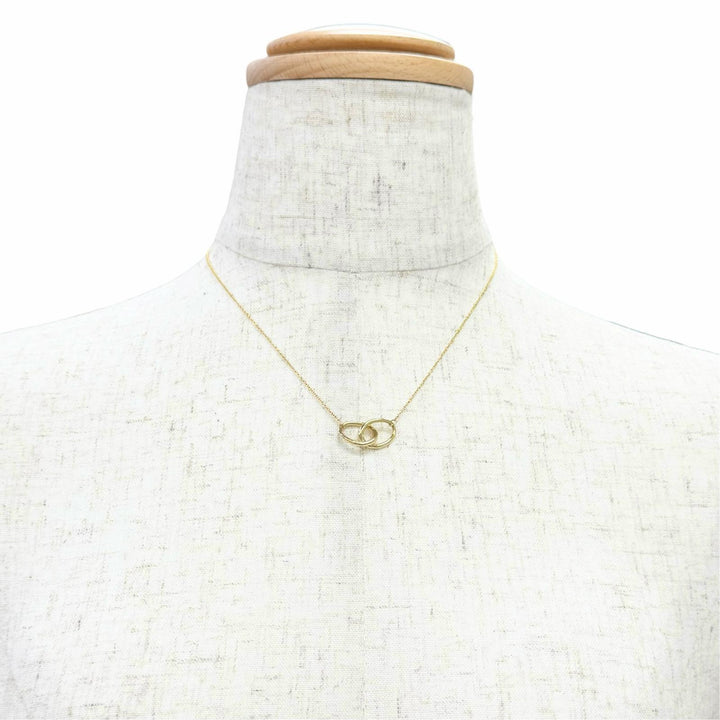 極美品△TIFFANY&amp;Co. ティファニー エルサペレッティ ダブルループ ネックレス アクセサリー 750(YG) K18 イエローゴール 重量3.7g