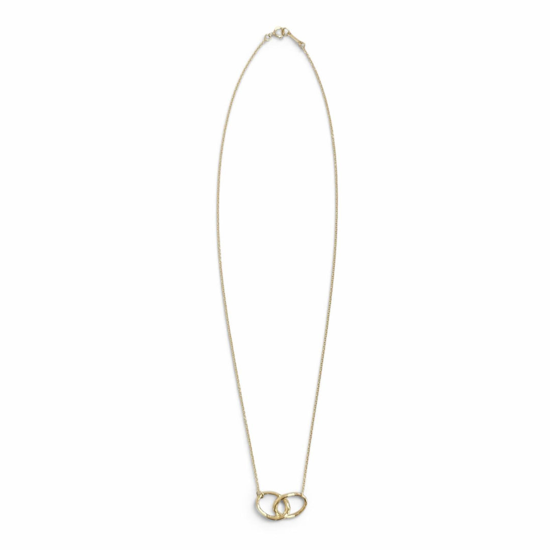 極美品△TIFFANY&amp;Co. ティファニー エルサペレッティ ダブルループ ネックレス アクセサリー 750(YG) K18 イエローゴール 重量3.7g