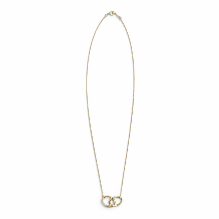 極美品△TIFFANY&amp;Co. ティファニー エルサペレッティ ダブルループ ネックレス アクセサリー 750(YG) K18 イエローゴール 重量3.7g