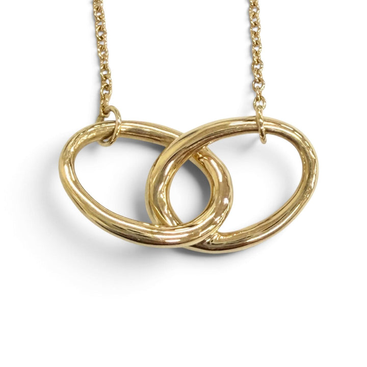 極美品△TIFFANY&amp;Co. ティファニー エルサペレッティ ダブルループ ネックレス アクセサリー 750(YG) K18 イエローゴール 重量3.7g