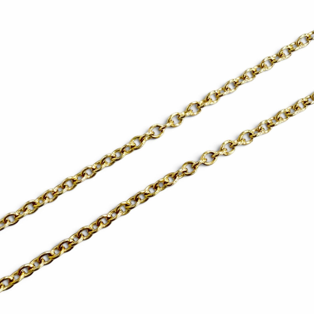 極美品△TIFFANY&amp;Co. ティファニー エルサペレッティ ダブルループ ネックレス アクセサリー 750(YG) K18 イエローゴール 重量3.7g