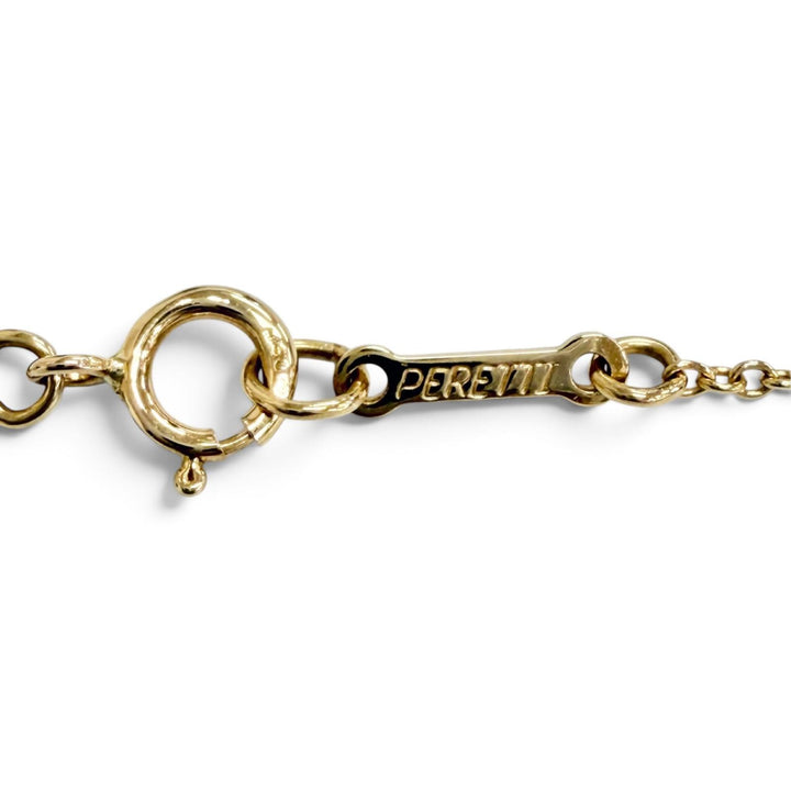 極美品△TIFFANY&amp;Co. ティファニー エルサペレッティ ダブルループ ネックレス アクセサリー 750(YG) K18 イエローゴール 重量3.7g