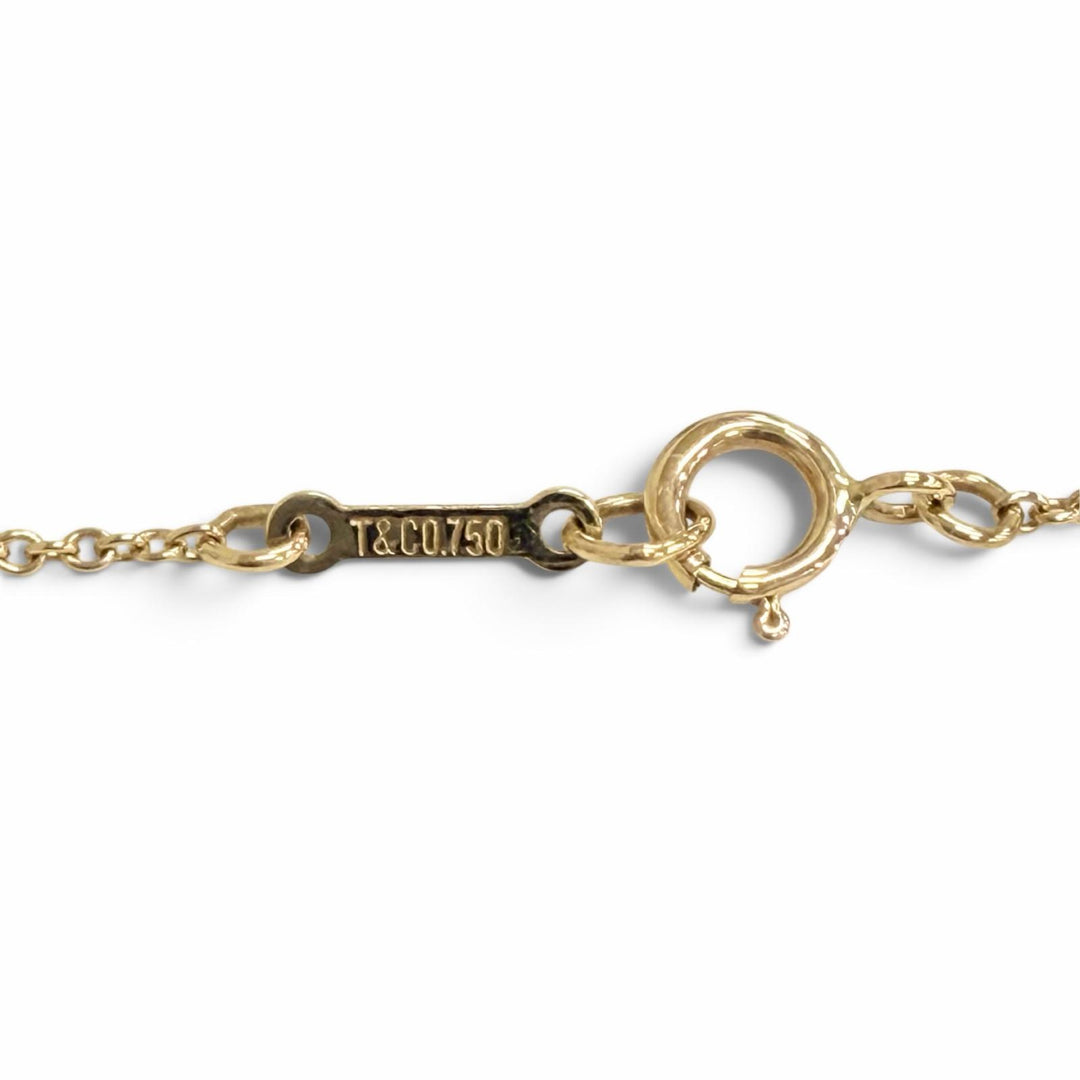 極美品△TIFFANY&amp;Co. ティファニー エルサペレッティ ダブルループ ネックレス アクセサリー 750(YG) K18 イエローゴール 重量3.7g