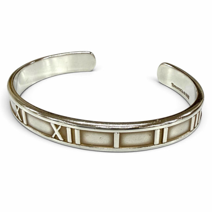 良品★TIFFANY&amp;Co. ティファニー ティファニー 1837 925 アトラス ナロー カフ バングル シルバー イタリア製 重量20.5g レディース