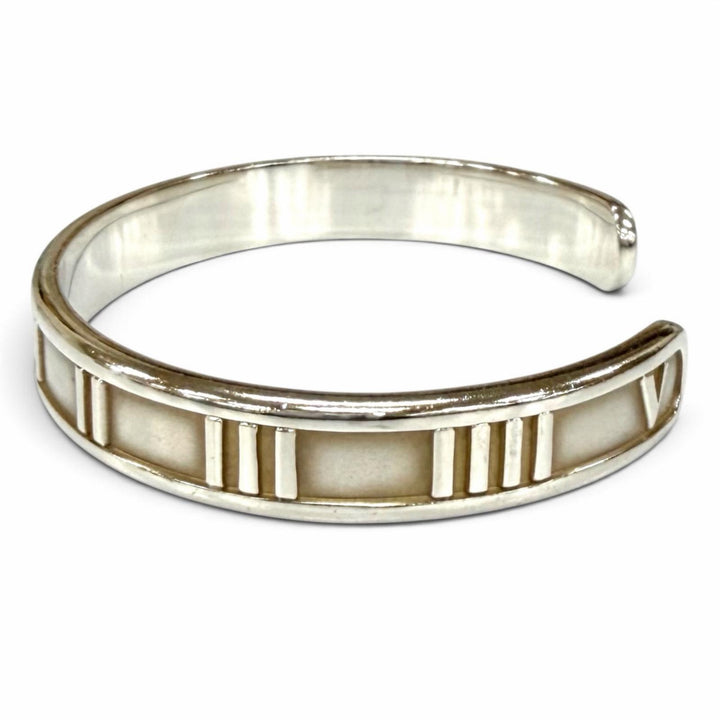 良品★TIFFANY&amp;Co. ティファニー ティファニー 1837 925 アトラス ナロー カフ バングル シルバー イタリア製 重量20.5g レディース