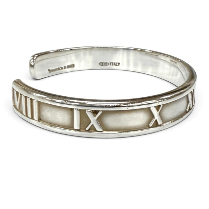 良品★TIFFANY&amp;Co. ティファニー ティファニー 1837 925 アトラス ナロー カフ バングル シルバー イタリア製 重量20.5g レディース