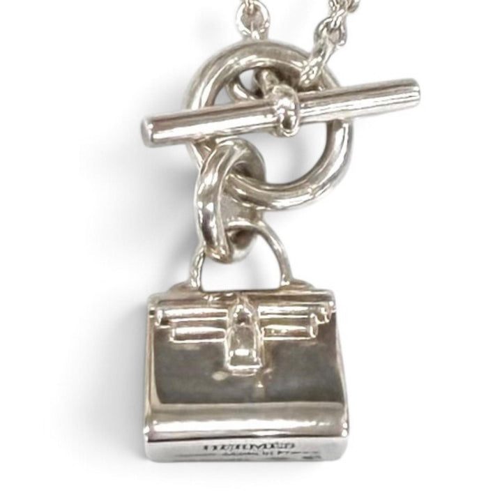 良品★HERMES エルメス アミュレット ケリー AG925 ネックレス ペンダント アクセサリー シルバー フランス製 重量13.0g レディース