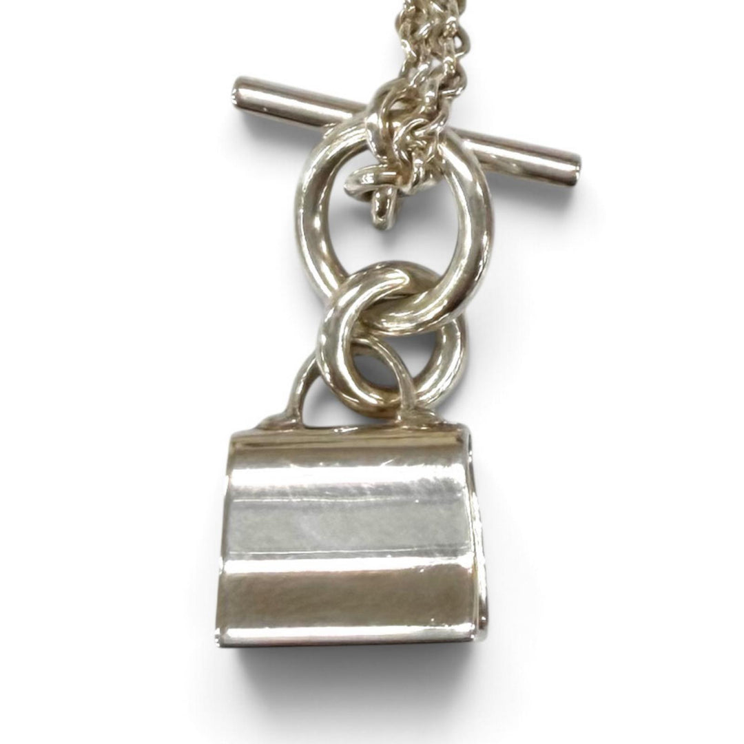 良品★HERMES エルメス アミュレット ケリー AG925 ネックレス ペンダント アクセサリー シルバー フランス製 重量13.0g レディース