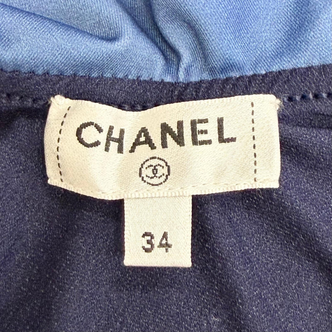 未使用品△CHANEL シャネル 18S P58744 ココマーク 水着 スイムウェア オールインワン ワンピース ブルー系 34 伊製 正規品 保存袋付き
