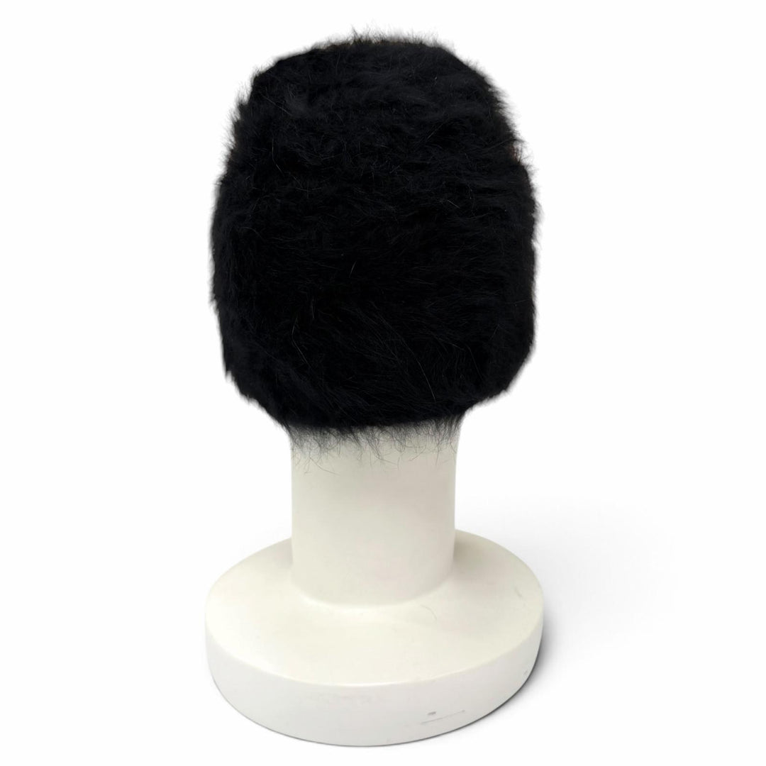 未使用品★CHANEL シャネル ヴィンテージ 02A P19735 アンゴラ100％ ラインストーン ココマーク ニット帽 ニットキャップ 2 保存袋付き