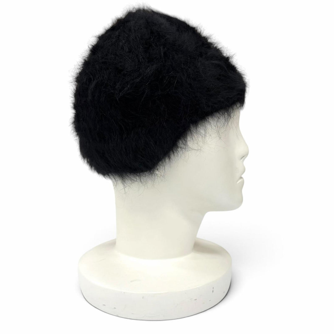 未使用品★CHANEL シャネル ヴィンテージ 02A P19735 アンゴラ100％ ラインストーン ココマーク ニット帽 ニットキャップ 2 保存袋付き