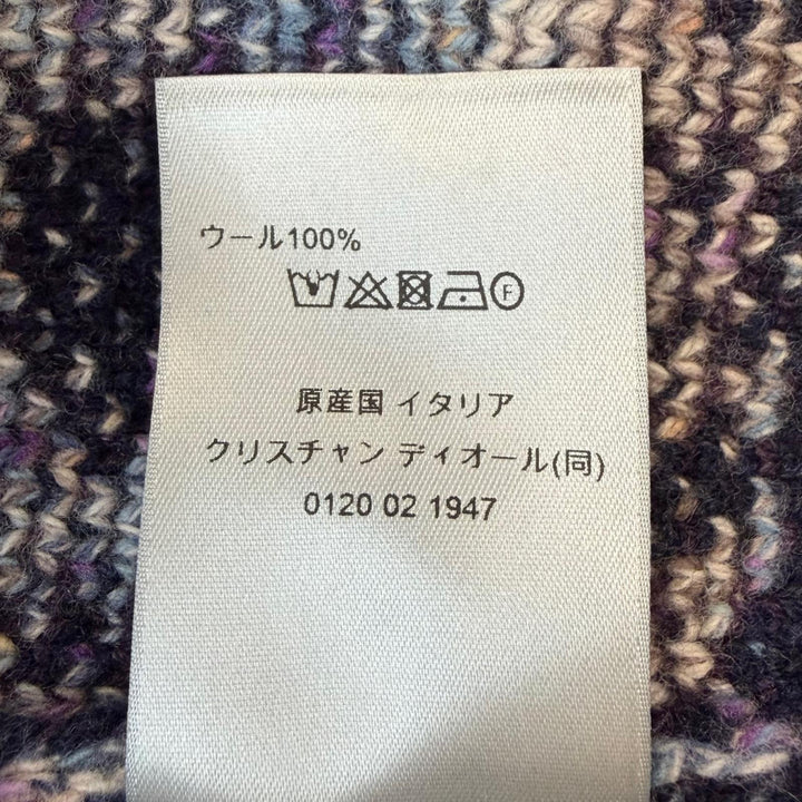 極美品▼DIOR ディオール オム 393M662AT344 ウール100% オブリーク ジャガード ニットベスト ネイビー XXL イタリア製 正規品 メンズ