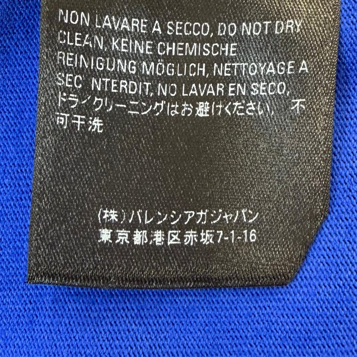 未使用品▼BALENCIAGA バレンシアガ 612966 NEWS Logo Tee コットン ロゴプリント クルーネック 半袖Ｔシャツ ブルー XS 正規品 メンズ