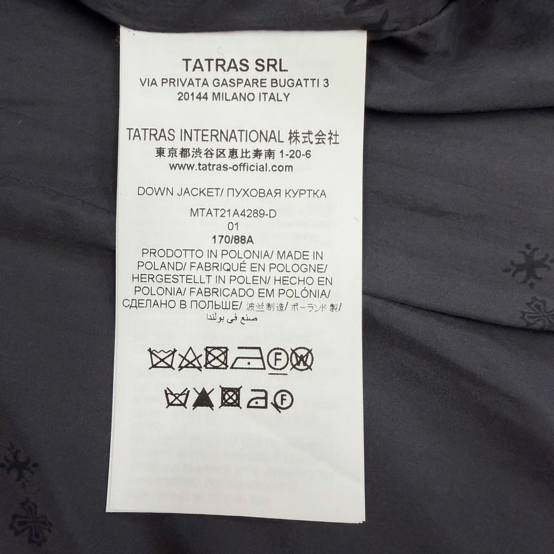 極美品□TATRAS タトラス MTAT21A4289-D DOMIZIANO ウール シルク Rライン ダウンジャケット グレー 01 正規品 ガーメント・ハンガー付き