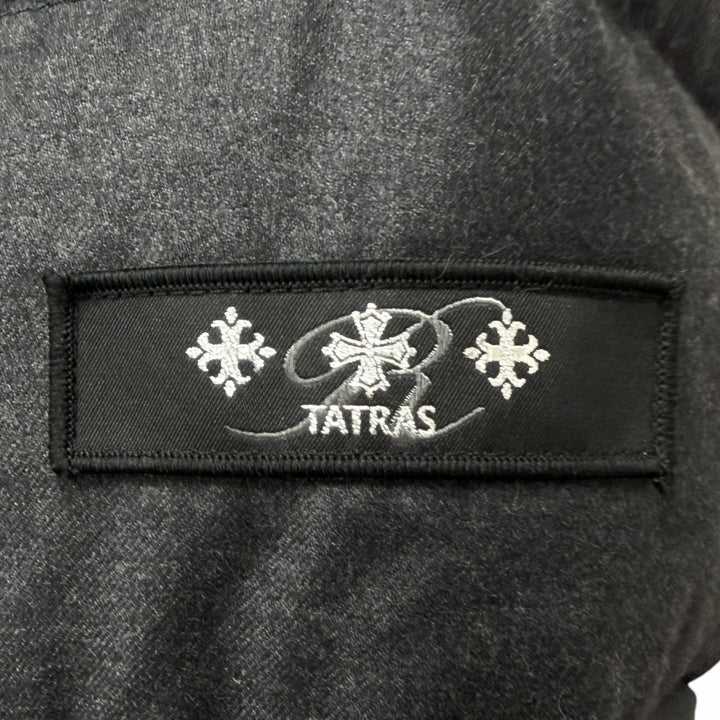 極美品□TATRAS タトラス MTAT21A4289-D DOMIZIANO ウール シルク Rライン ダウンジャケット グレー 01 正規品 ガーメント・ハンガー付き