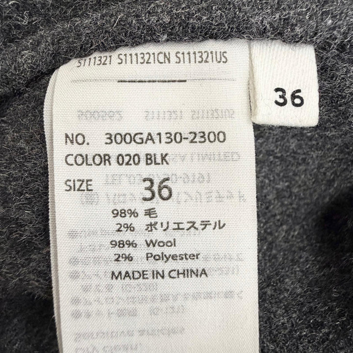 極美品△ENFOLD エンフォルド 300GA130-2300 ウール サイドスリット リバーコート ロングコート ブラック 36 正規品 レディース オススメ
