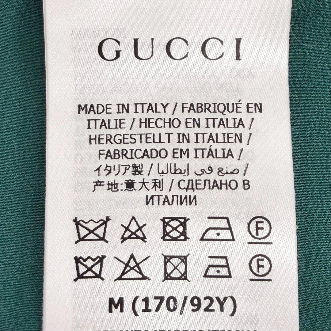 未使用品△GUCCI グッチ 653449 ラメ スパンコール装飾 ノーカラー ボタンレス クロップド ボレロ ジャケット グリーン M イタリア製