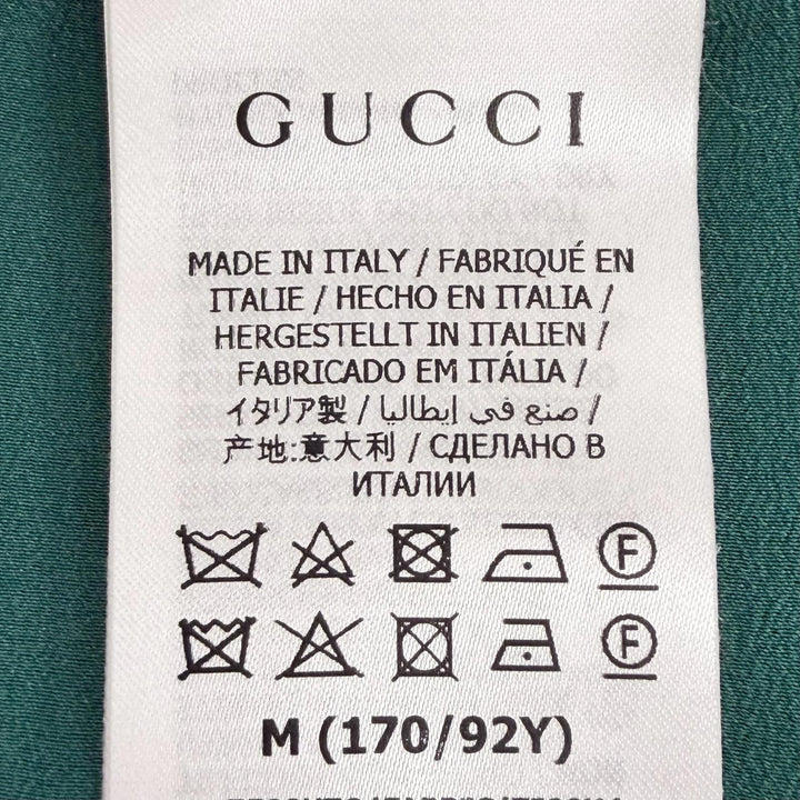 未使用品△GUCCI グッチ 653449 ラメ スパンコール装飾 ノーカラー ボタンレス クロップド ボレロ ジャケット グリーン M イタリア製