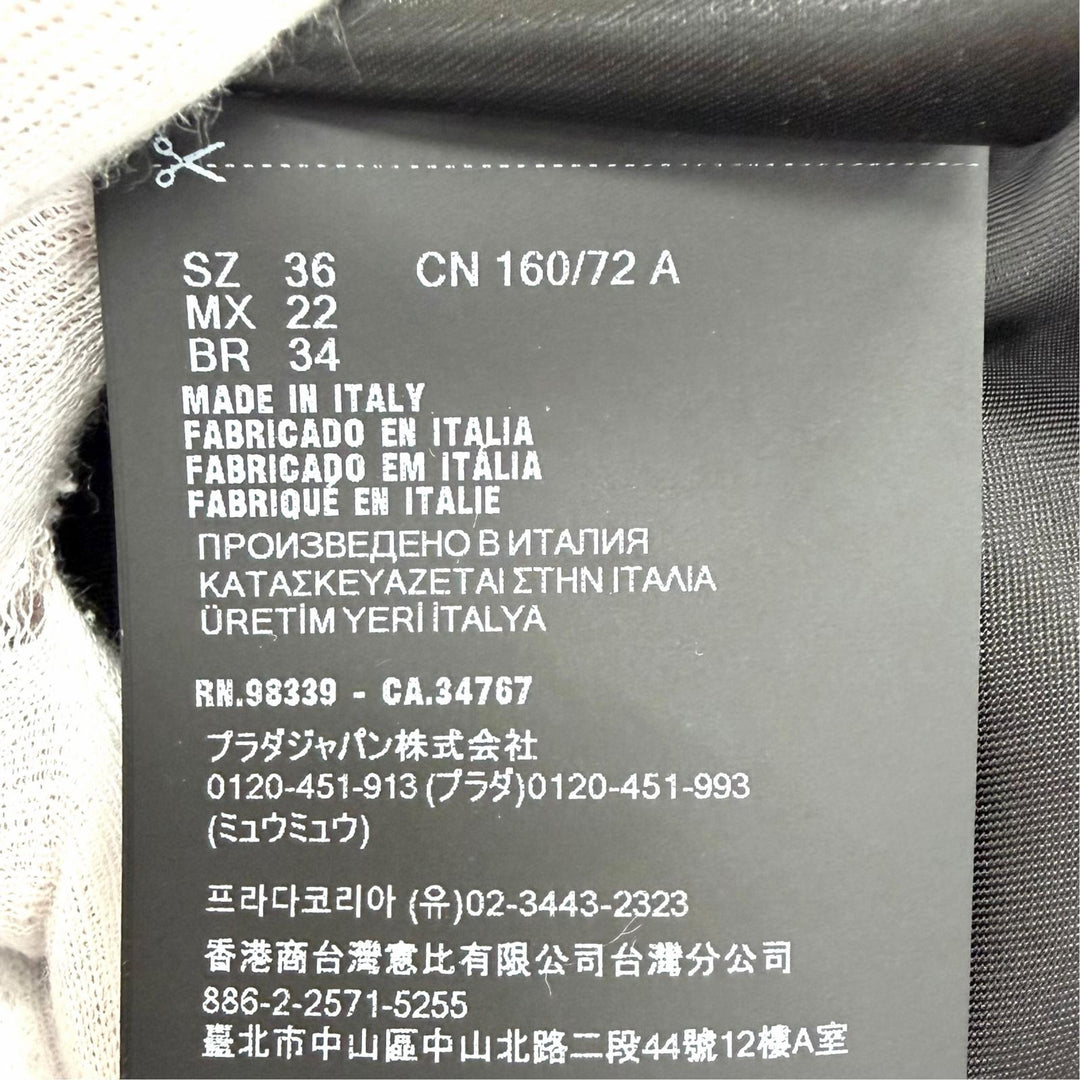 極美品△PRADA プラダ 2024年 292102 トライアングルロゴプレート Re Nylon リナイロン ブルゾン ジャケット ブラック IT 36 伊製 正規品