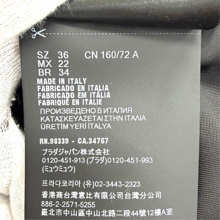 極美品△PRADA プラダ 2024年 292102 トライアングルロゴプレート Re Nylon リナイロン ブルゾン ジャケット ブラック IT 36 伊製 正規品
