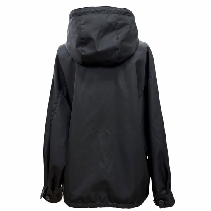 極美品△PRADA プラダ 2024年 292102 トライアングルロゴプレート Re Nylon リナイロン ブルゾン ジャケット ブラック IT 36 伊製 正規品