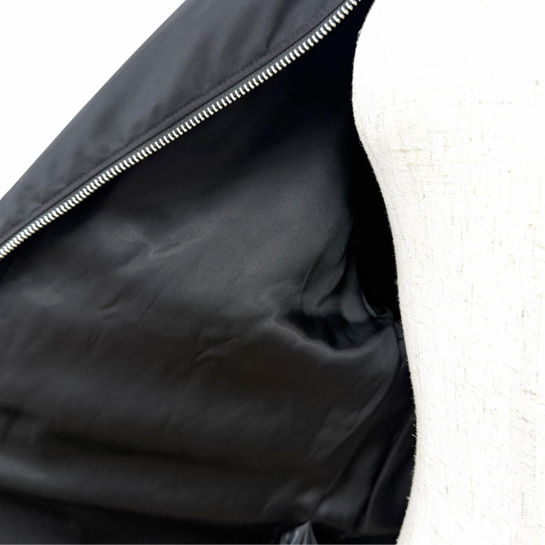 極美品△PRADA プラダ 2024年 292102 トライアングルロゴプレート Re Nylon リナイロン ブルゾン ジャケット ブラック IT 36 伊製 正規品