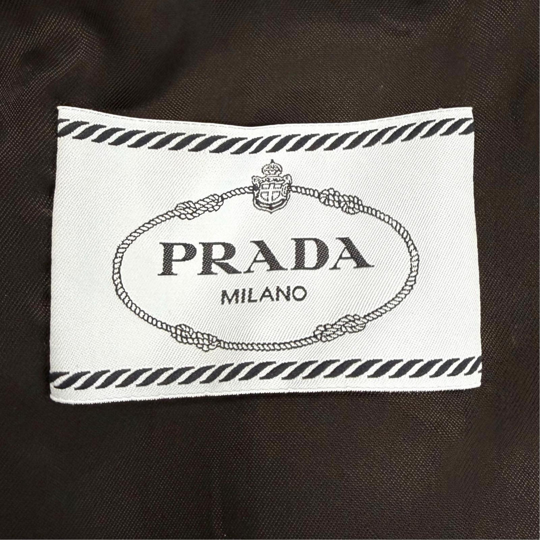 極美品△PRADA プラダ 2024年 292102 トライアングルロゴプレート Re Nylon リナイロン ブルゾン ジャケット ブラック IT 36 伊製 正規品