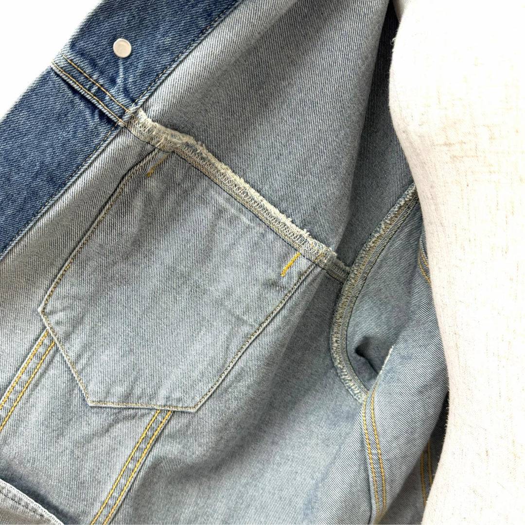 極美品△BALENCIAGA バレンシアガ 23SS 704527 Deconstructed Panelled Denim Jacke カットオフ USED加工 デニムジャケット 正規品 1