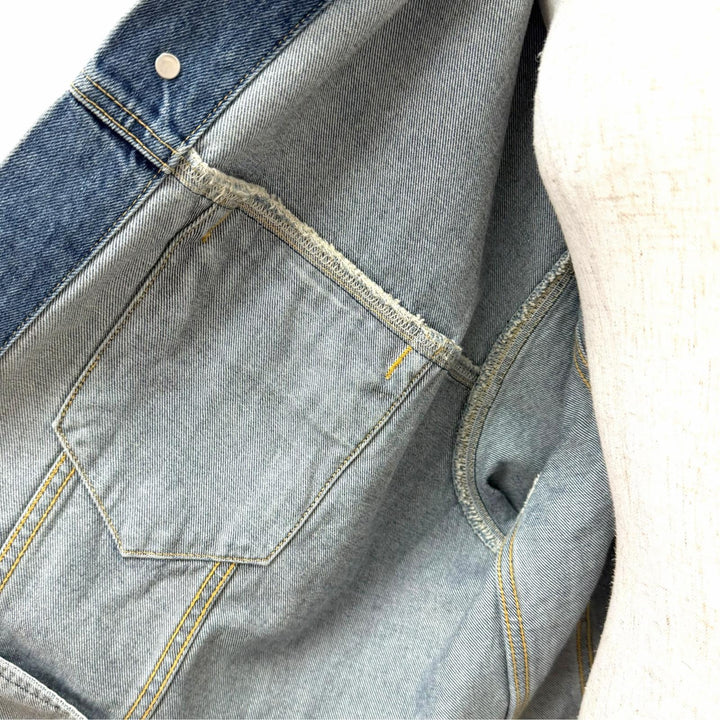 極美品△BALENCIAGA バレンシアガ 23SS 704527 Deconstructed Panelled Denim Jacke カットオフ USED加工 デニムジャケット 正規品 1