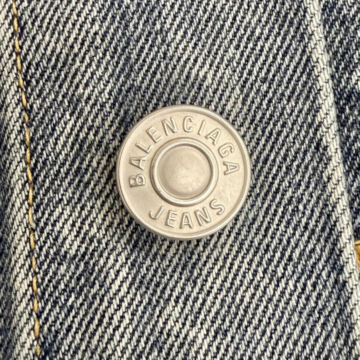 極美品△BALENCIAGA バレンシアガ 23SS 704527 Deconstructed Panelled Denim Jacke カットオフ USED加工 デニムジャケット 正規品 1