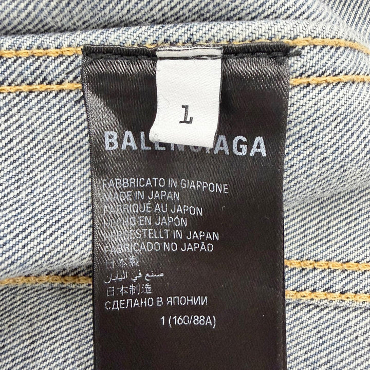 極美品△BALENCIAGA バレンシアガ 23SS 704527 Deconstructed Panelled Denim Jacke カットオフ USED加工 デニムジャケット 正規品 1