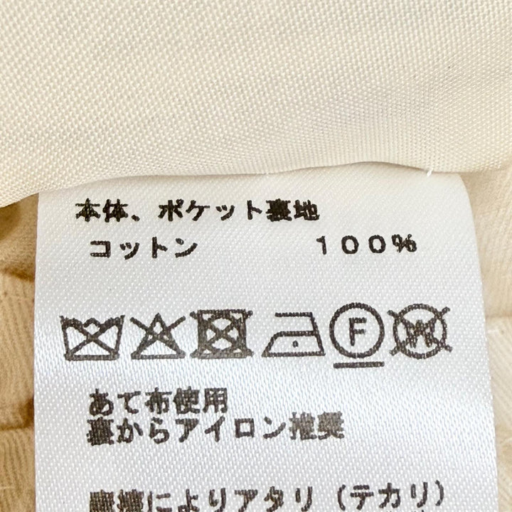 未使用品△HERMES エルメス 25SS 5E0342DD コットン100％ ハイウエスト スモック スカート ライトベージュ IT 36 伊製 正規品 レディース