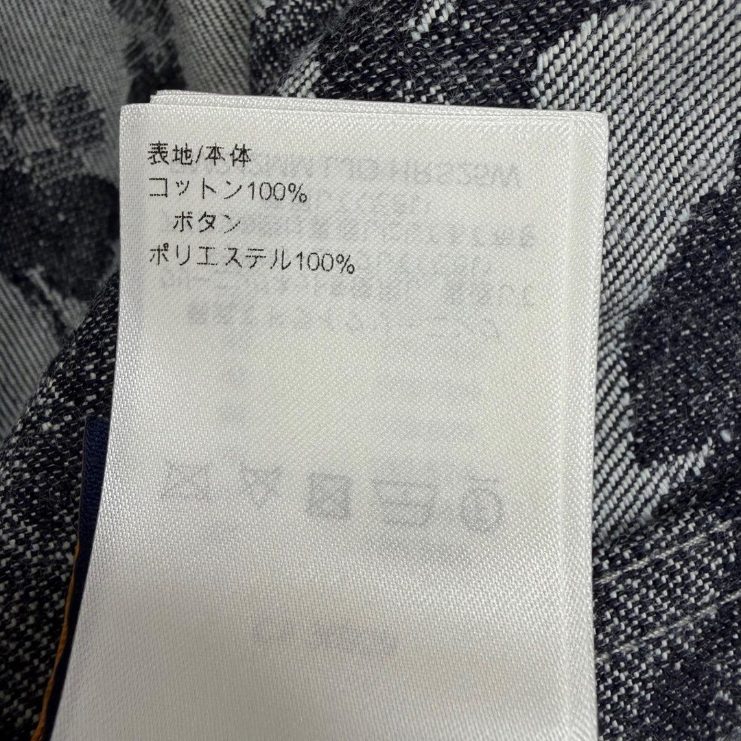 極美品□LOUIS VUITTON ルイヴィトン 24AW フローラル ジャガード デニム セットアップ インディゴブルー M/30 イタリア製 正規品