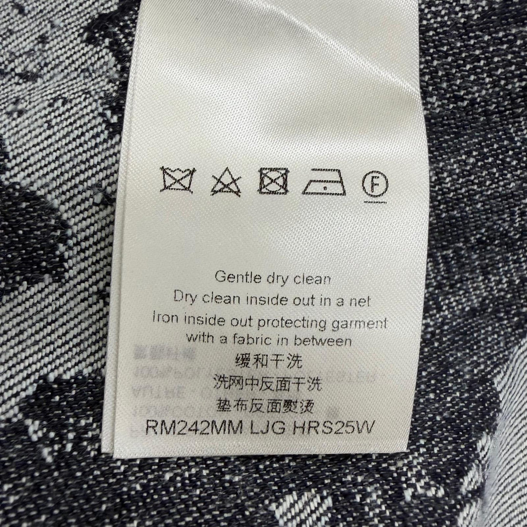極美品□LOUIS VUITTON ルイヴィトン 24AW フローラル ジャガード デニム セットアップ インディゴブルー M/30 イタリア製 正規品