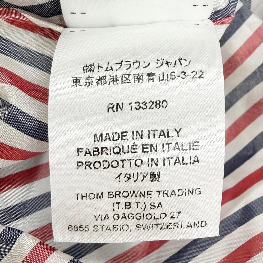 極美品△THOM BROWNE トムブラウン FGC402V-00626-035 ツイルプリーツミニスカート ウール100％ ミニ丈 アシンメトリー グレー 38 正規品