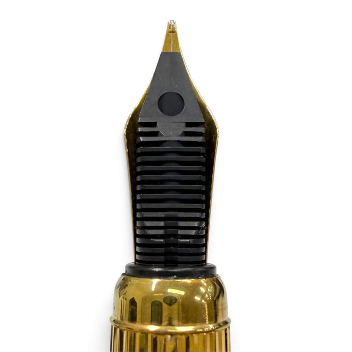 良品▼Cartier カルティエ ヴィンテージ パシャ ドゥ カルティエ ペン先18K Fニブ マーブル柄 万年筆 ゴールド ボルドー フランス製